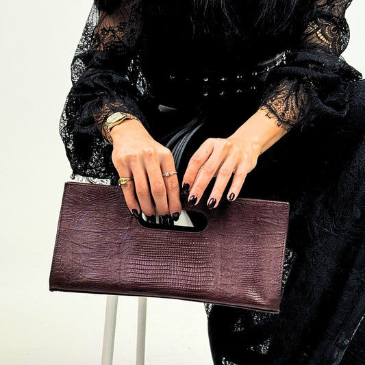 Burgundy Cowgirl Clutch