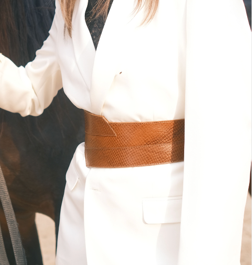 Twisted Belt in camel